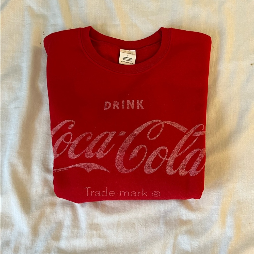 CocaCola cropped top sweatshirt.